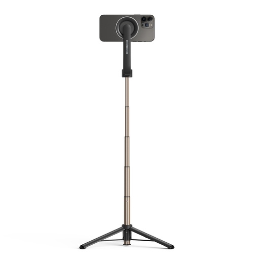 [PD-MGS64-BK] Porodo Magnetic Magsafe Selfie Tripod 64.5 CM Remote (Black)
