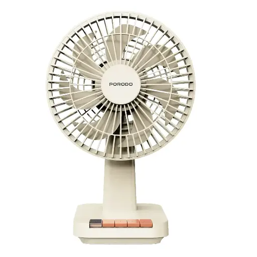 [PDLFSTDF1BG] Porodo Lifestyle Chillo Portable Desk Fan with Oscillating Function & Indicator Lights (Beige)