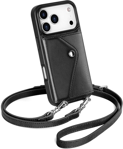 [LN-KD-17Pro-301] Luckycoin Crossbody Case for iPhone 17 Pro (Black)