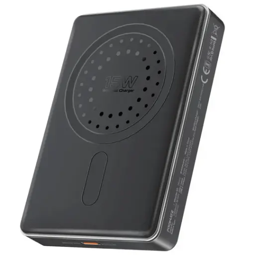 [Blade-10.Black] Promate Ultra-Slim Aluminum Crafted MagSafe PowerBank 10000mAh (Black) 