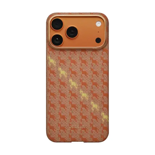 [HR1701P]   (Amber ) PITAKA Happiness Rides In Edge لهاتف iPhone 17 Pro كفر 
