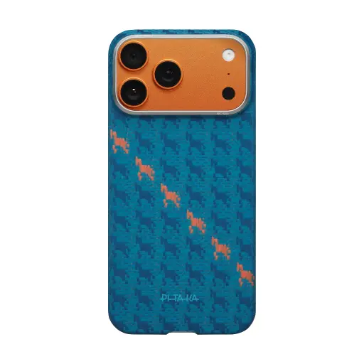 [HR1702P] PITAKA  Happiness Rides In Edge Case for iPhone 17 Pro (Indigo）