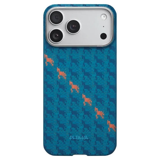 [HR1702PM] PITAKA Happiness Rides In  Edge Case for iPhone 17 Pro Max (Indigo）