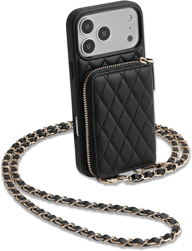 [LAMEEKU-US] Lameeku Card Holder Case for iPhone 17 Pro (Black)