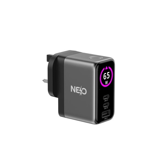 [NE1-PD133] NEO Power Port 65W with Touch Screen 3-port 2C and port A