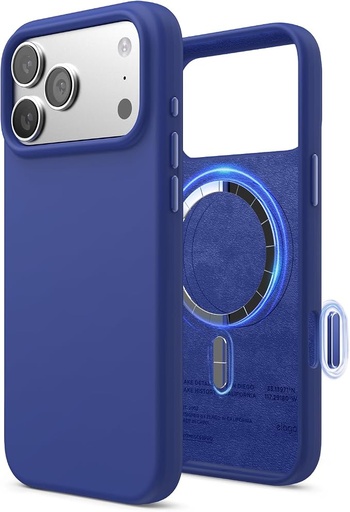 [ES17MSSC69PRO-CBL] Elago Magnetic Silicone Case for iPhone 17 Pro Max/18 Pro Max (Cobalt Blue)