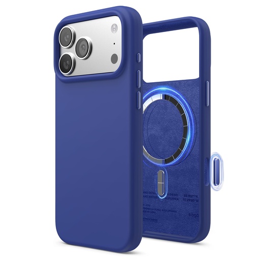 [ES17MSSC69PRO-CBL] Elago Magnetic Silicone Case for iPhone 17 Pro Max/18 Pro Max (Cobalt Blue)