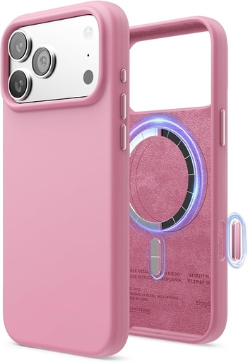 [ES17MSSC69PRO-HPK] Elago Magnetic Silicone Case for iPhone 17 Pro Max/18 Pro Max (Hot Pink)