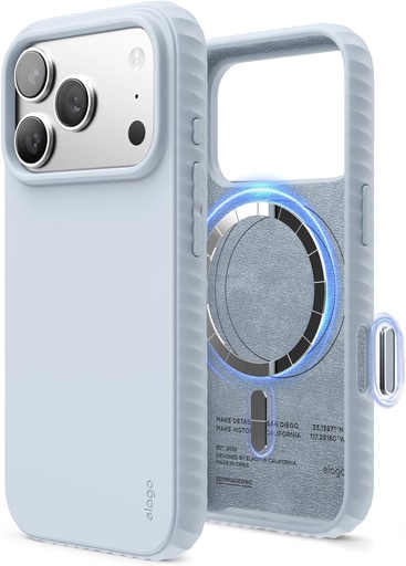 [ES17MSSC69PRO-LBL] Elago Magnetic Silicone Case for iPhone 17 Pro Max/18 Pro Max (Light Blue)