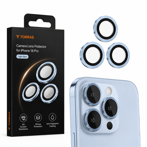 [X00LM3020] Torras Camera Lens for Iphone iPhone 18 Pro (Light Blue)