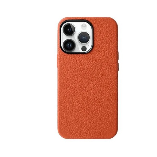 [IP14PM-PRS-OR] Melkco Origin Paris Magsafe Leather Case For iPhone 14 Pro Max (Orange)