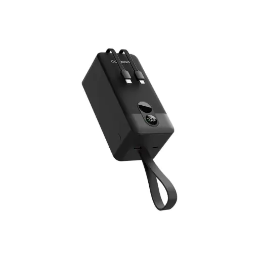 [PD-PBFCH061-BK] Porodo Power Bank 50000mAh with Integrated Cables (Black)