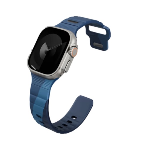 [UNIQ-49MM-STRDESTMABU] Uniq Stride De FKM Strap for Apple Watch 49/46/45mm (Storm / Aegean Blue)