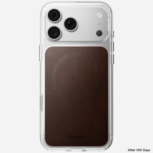 [NM017750858] Nomad Clear Leather Case for iPhone 18 Pro Max (Rustic Brown | Horween)