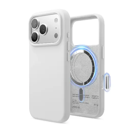 [ES17MSSC63PRO-WH] Elago Magnetic Silicone Case for iPhone 17 Pro/18 Pro (White)
