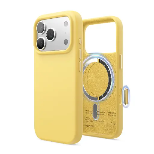 [ES17MSSC63PRO-YE] Elago Magnetic Silicone Case for iPhone 17 Pro/18 Pro (Yellow)