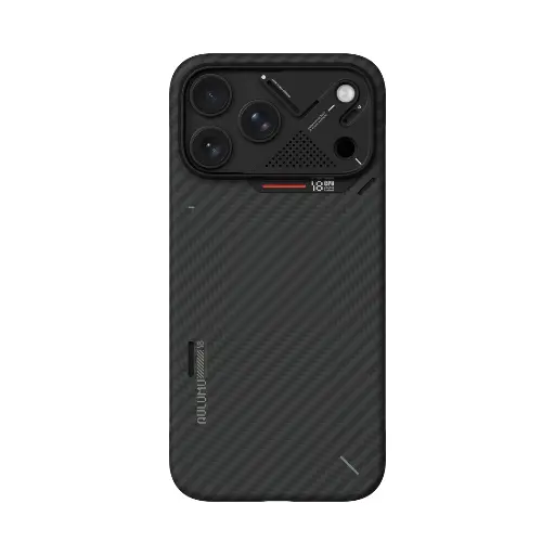 [A18-AF-BK-PM] AULUMU Ultra-Slim Aramid Fiber Case for iPhone 18 Pro Max (Black)