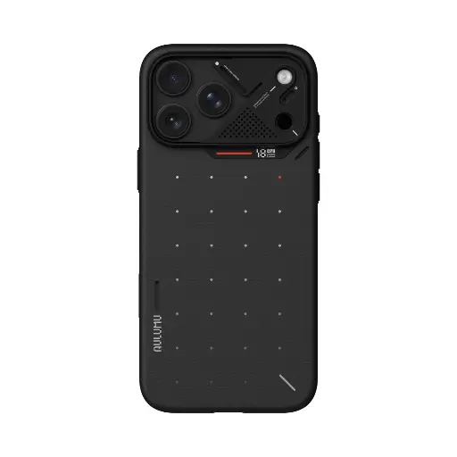 [A18-AFQ-PT-BK-PM] AULUMU Ultra-Slim Particle Aramid Fiber Case for iPhone 18 Pro Max (Black)