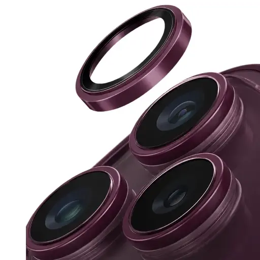 [PP-LS-IP18PRO-MAX-RD] (فون بلانيت عدسات كاميرا ايفون 18 برو -18 برو ماكس( عنابي 