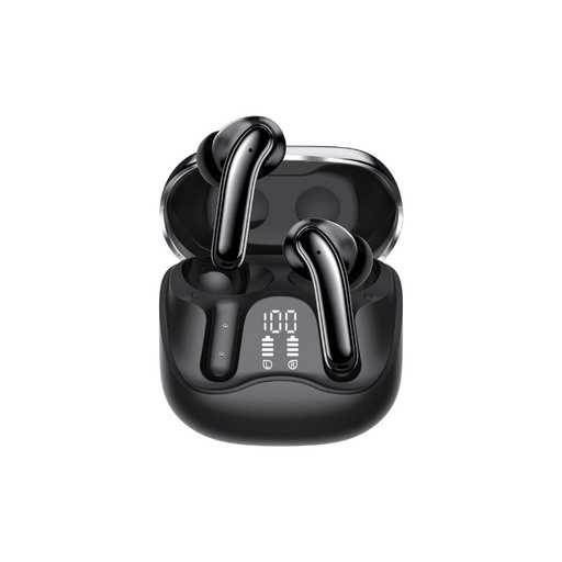 [SERIX.Black] Promate SERIX 6-Mic Hybrid ANC|ENC Smart App Controlled TWS Earbuds w/ Wireless Charging (Black)