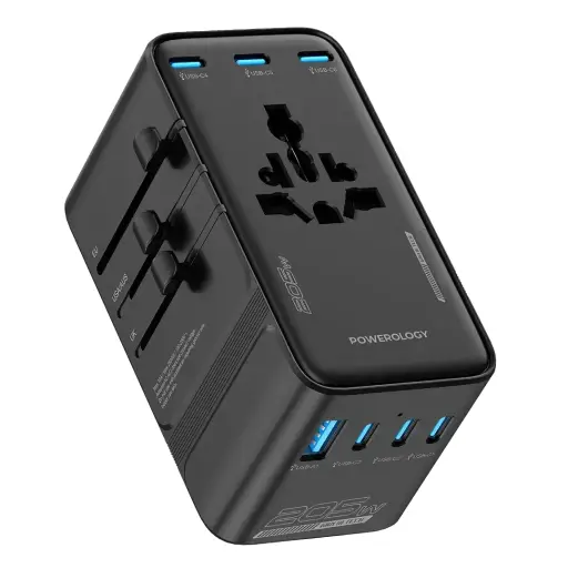 [PPBCHA120BK] Powerology Spetrova GaN Multi-Port Universal Adapter (Black)