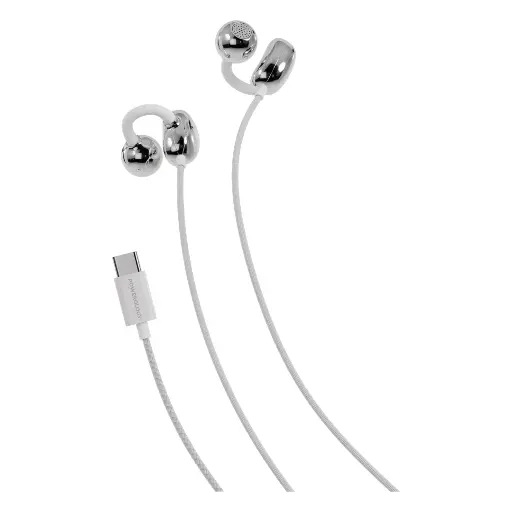 [PWCWES12WH] Powerology Voro Earhook USB-C Wired Earphones (White)