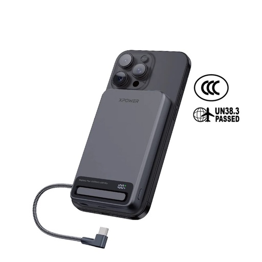 [Q10Pro5A-GY] XPower MagNetoPlus Q10 Pro Wireless Powerbank 10000mAh (Gray)