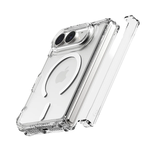 [AP8F-HIMCL-TRSP] Itskins Hybrid R Clear Hinge Magsafe Cover for iPhone Duo (Clear)