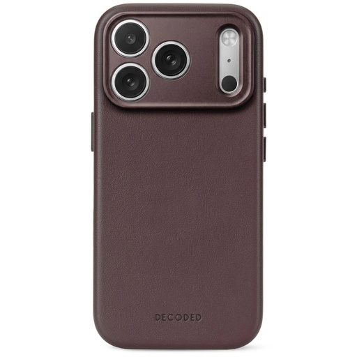 [D27IPO18PBC1CHB] Decoded غطاء خلفي جلد لـ iPhone 17 Pro/18 Pro (Chocolate بني)
