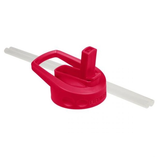 [A68002RD0] Fifty Fifty Wide Mouth Straw Lid (Cherry Red)