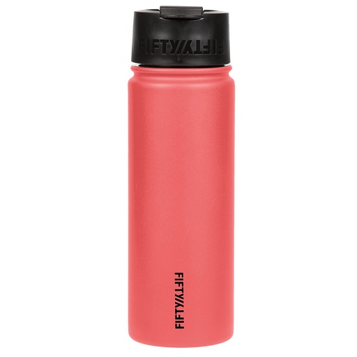 [V20005CR0] Fifty Fifty Vacuum Insulated Bottle Flip Lid 591ML (Coral)*